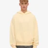 Bio-Oversize-Kapuzenpullover – Zartgelb
