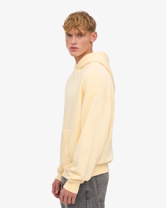 Bio-Oversize-Kapuzenpullover – Zartgelb