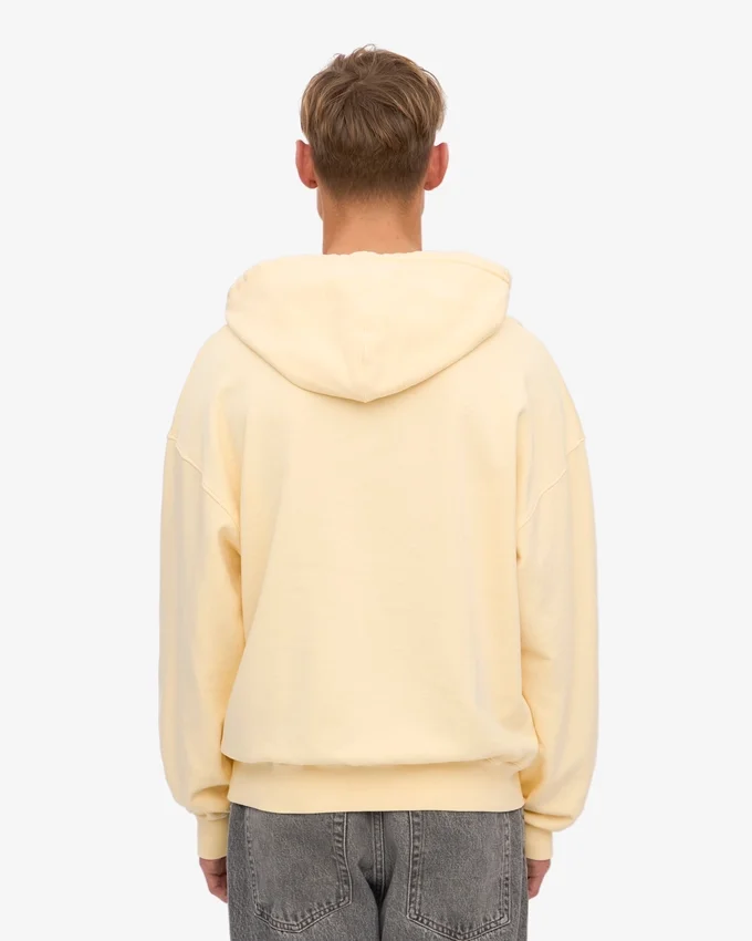Bio-Oversize-Kapuzenpullover – Zartgelb