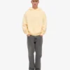 Bio-Oversize-Kapuzenpullover – Zartgelb