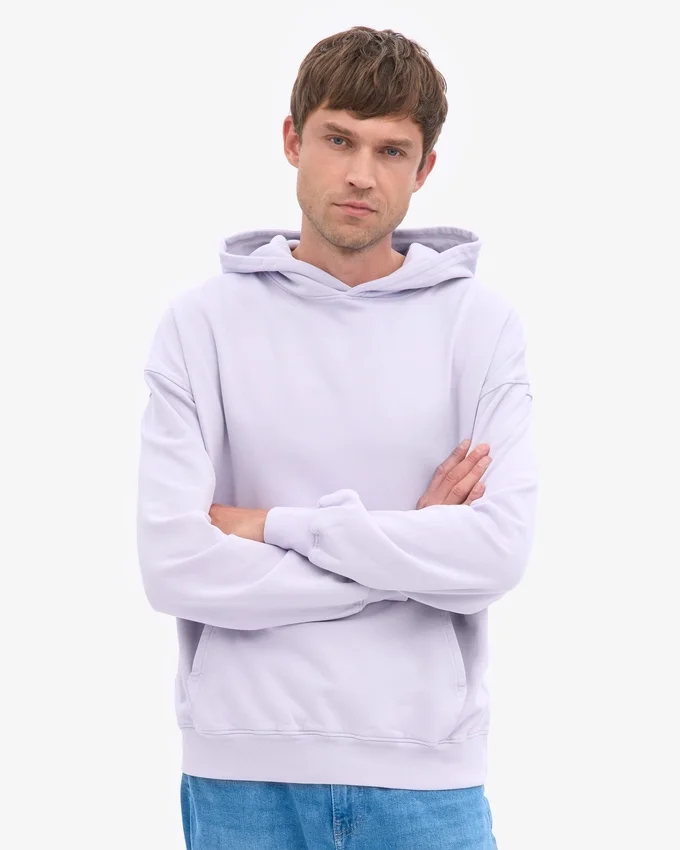 Bio-Oversize-Kapuzenpullover – Zartlavendel