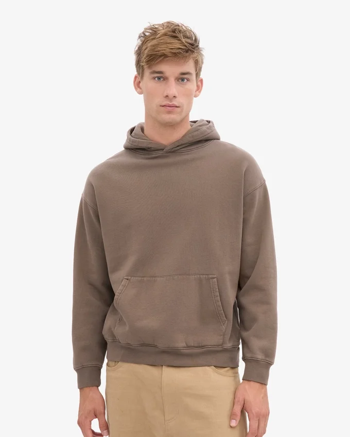Bio-Oversize-Kapuzenpullover – Zedernbraun