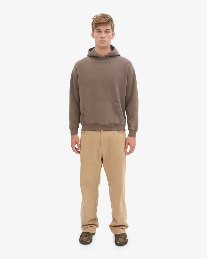 Bio-Oversize-Kapuzenpullover – Zedernbraun