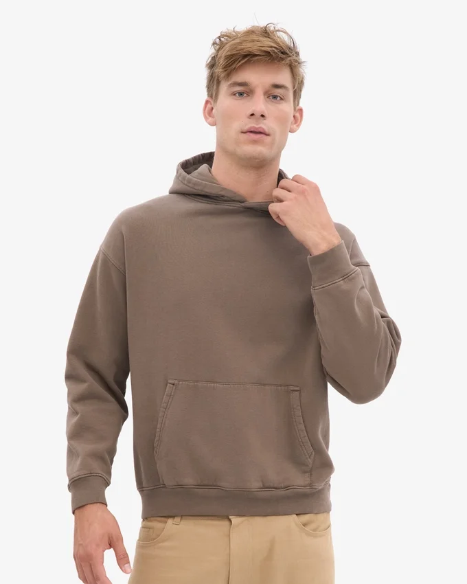 Bio-Oversize-Kapuzenpullover – Zedernbraun