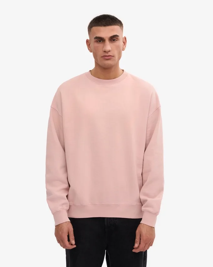 Bio-Oversize-Pullover – Blassrosa