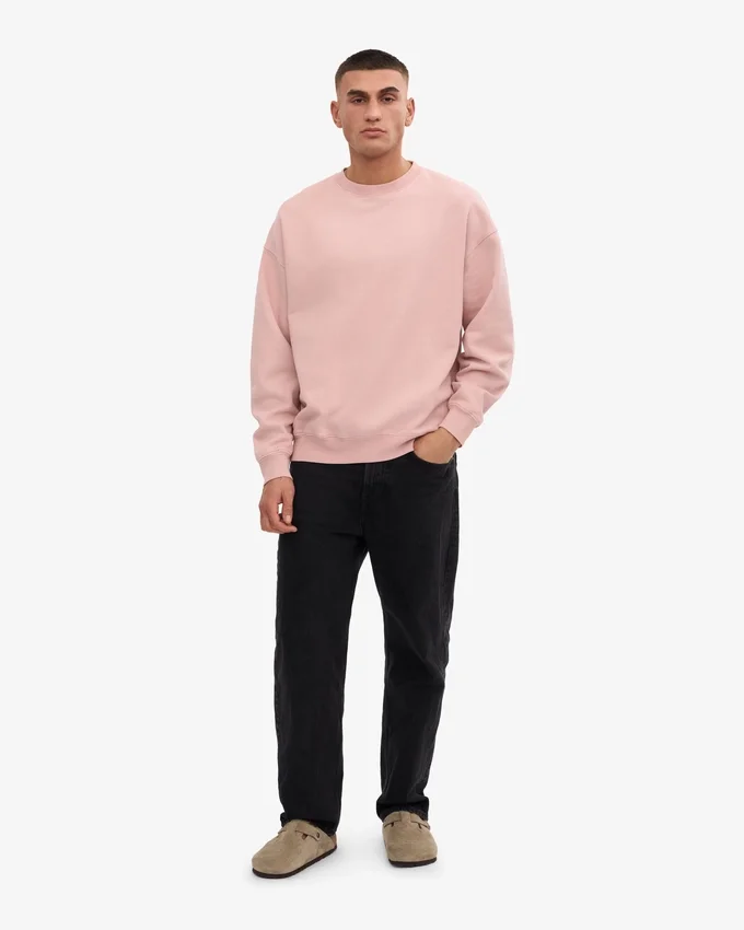 Bio-Oversize-Pullover – Blassrosa