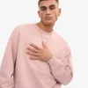 Bio-Oversize-Pullover – Blassrosa