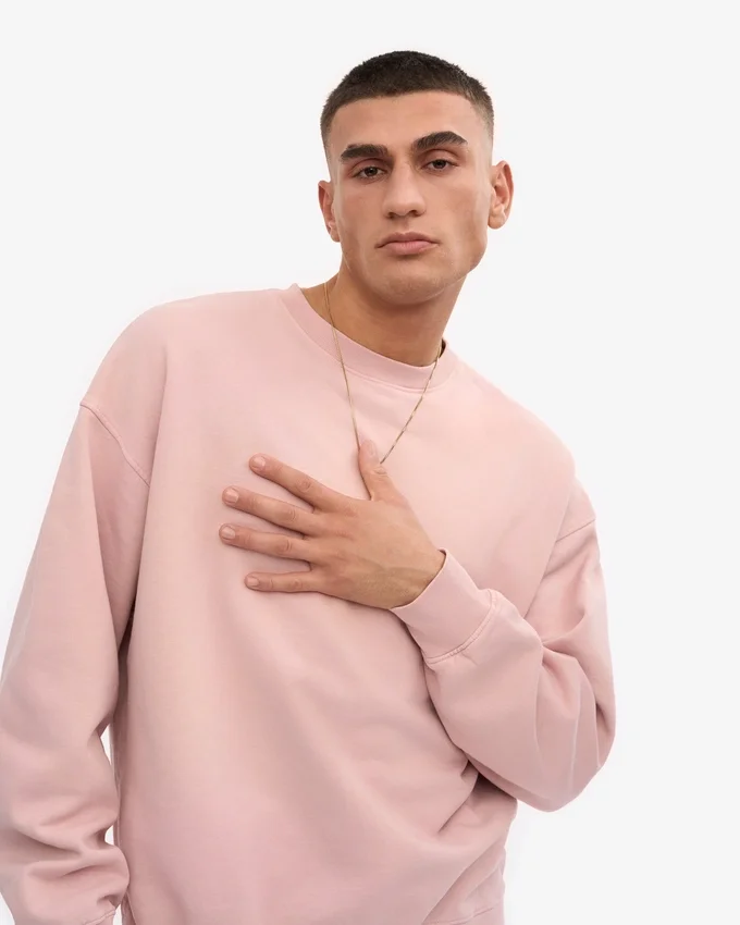Bio-Oversize-Pullover – Blassrosa