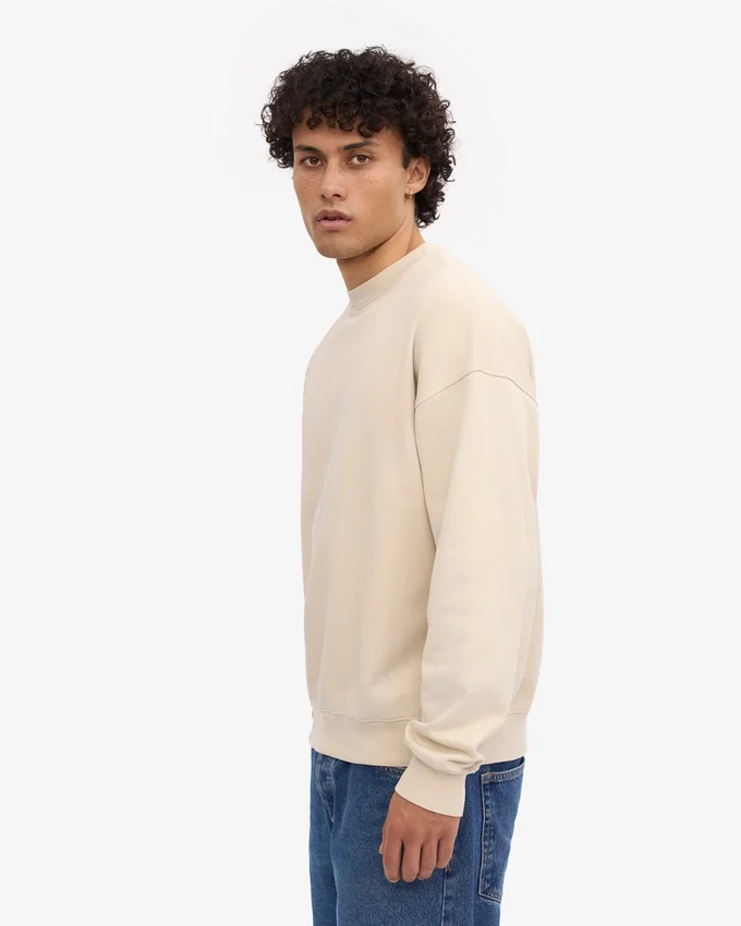 Bio-Oversize-Pullover – Elfenbeinweiß