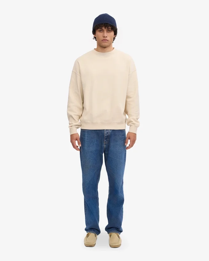 Bio-Oversize-Pullover – Elfenbeinweiß