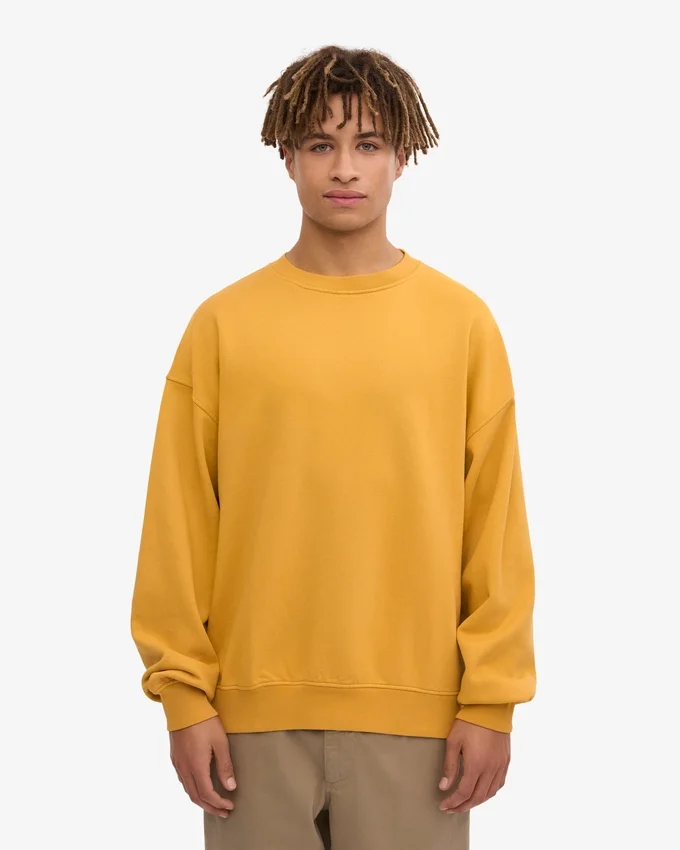 Bio-Oversize-Pullover – gebranntes Gelb