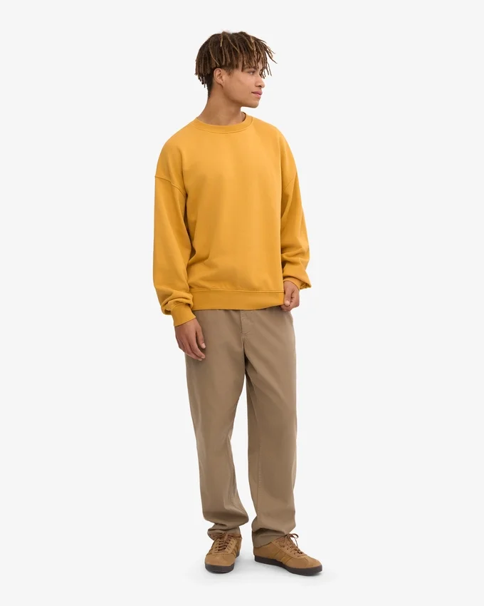 Bio-Oversize-Pullover – gebranntes Gelb