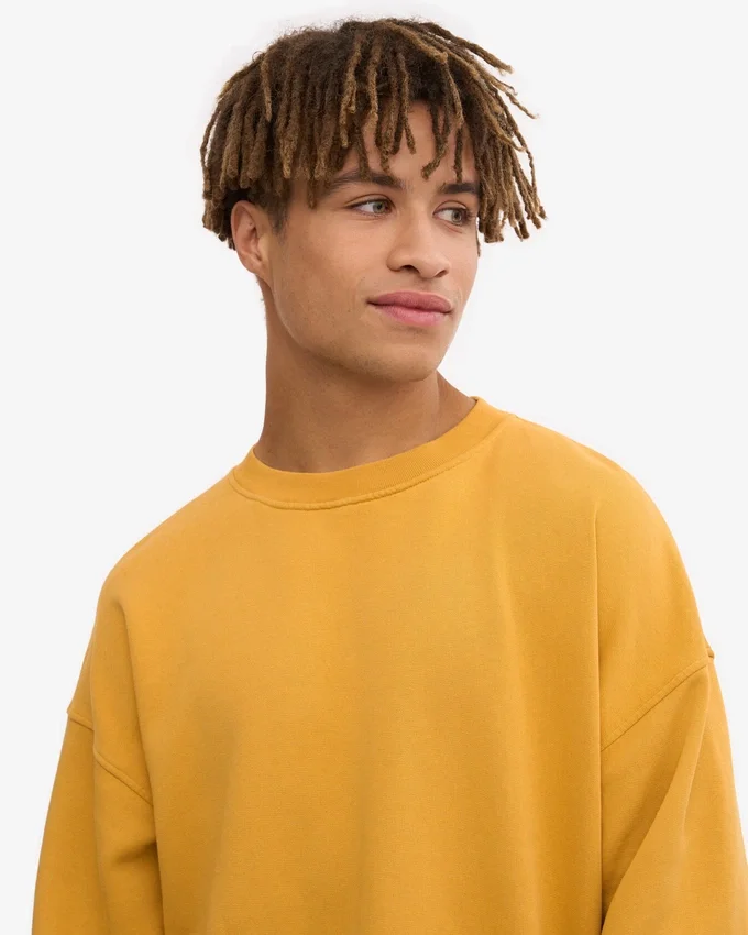 Bio-Oversize-Pullover – gebranntes Gelb