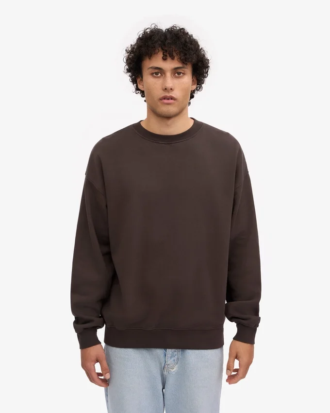 Bio-Oversize-Pullover – Kaffeebraun