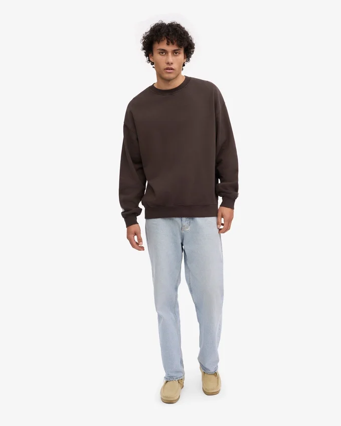 Bio-Oversize-Pullover – Kaffeebraun