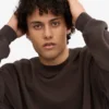 Bio-Oversize-Pullover – Kaffeebraun