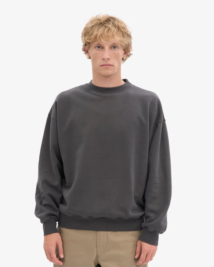 Bio-Oversize-Pullover – Lavagrau