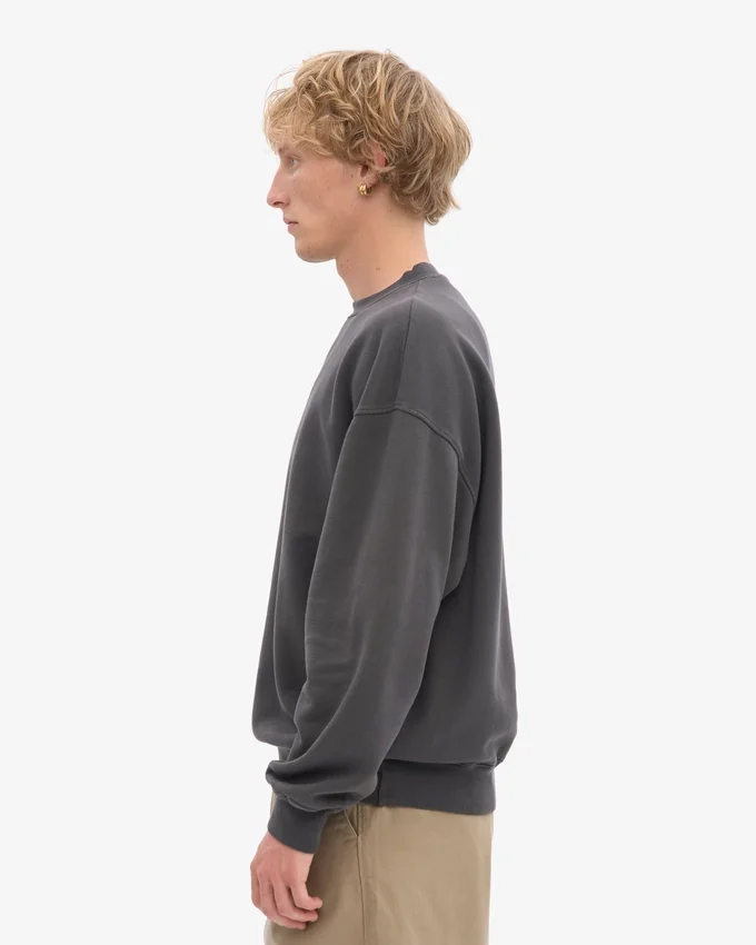 Bio-Oversize-Pullover – Lavagrau