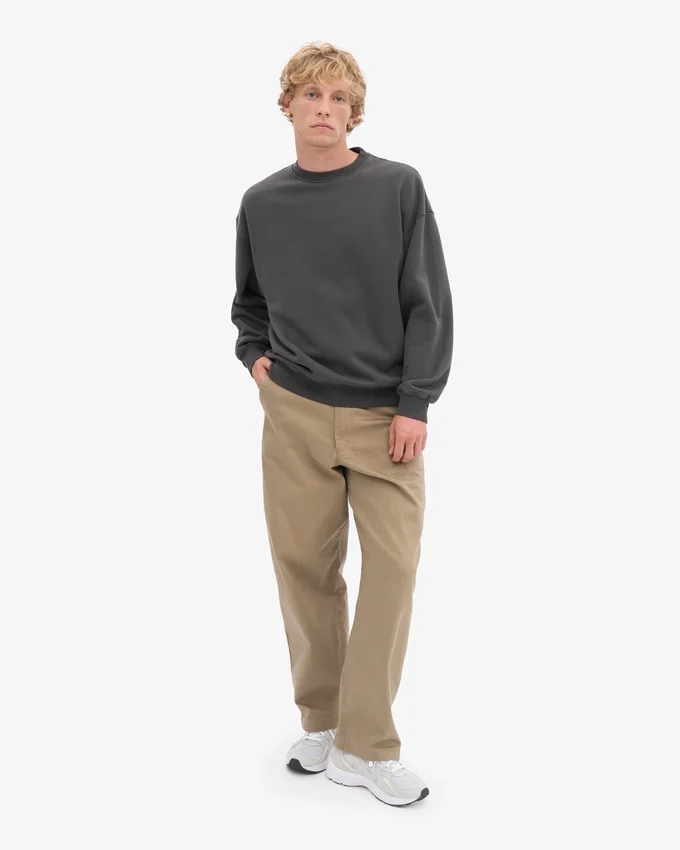 Bio-Oversize-Pullover – Lavagrau