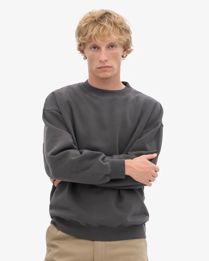 Bio-Oversize-Pullover – Lavagrau