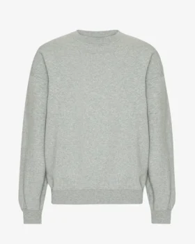 Bio-Oversize-Pullover – Meliert-Grau