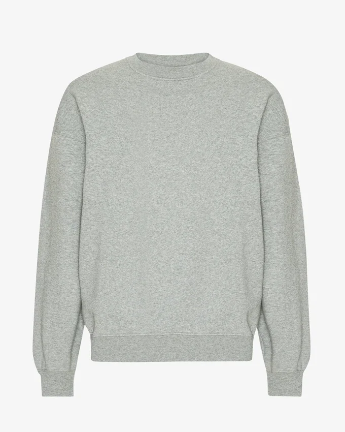 Bio-Oversize-Pullover – Meliert-Grau