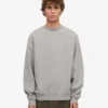 Bio-Oversize-Pullover – Meliert-Grau