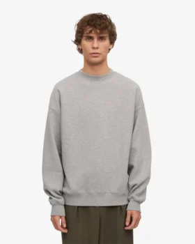 Bio-Oversize-Pullover – Meliert-Grau