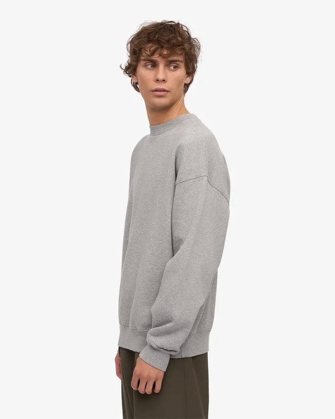 Bio-Oversize-Pullover – Meliert-Grau