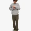 Bio-Oversize-Pullover – Meliert-Grau