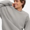 Bio-Oversize-Pullover – Meliert-Grau