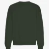 Bio-Oversize-Pullover mit Rundhalsausschnitt – Jägergrün