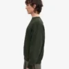 Bio-Oversize-Pullover mit Rundhalsausschnitt – Jägergrün