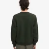 Bio-Oversize-Pullover mit Rundhalsausschnitt – Jägergrün