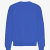 Bio-Oversize-Pullover mit Rundhalsausschnitt – Saphirblau