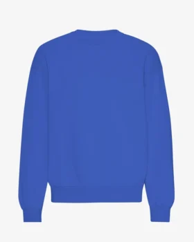 Bio-Oversize-Pullover mit Rundhalsausschnitt – Saphirblau