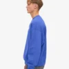 Bio-Oversize-Pullover mit Rundhalsausschnitt – Saphirblau