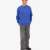 Bio-Oversize-Pullover mit Rundhalsausschnitt – Saphirblau