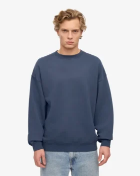 Bio-Oversize-Pullover – Petrolblau