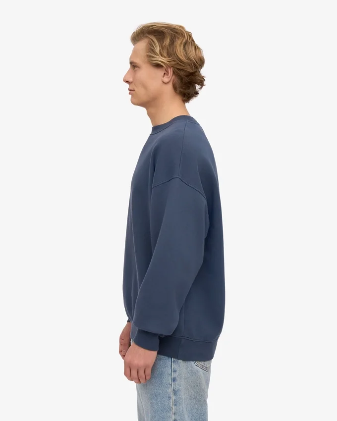 Bio-Oversize-Pullover – Petrolblau
