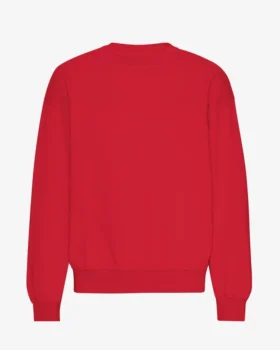 Bio-Oversize-Pullover – Scharlachrot