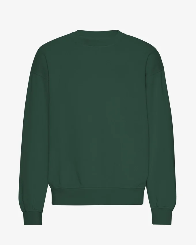 Bio-Oversize-Pullover – Smaragdgrün