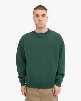 Bio-Oversize-Pullover – Smaragdgrün