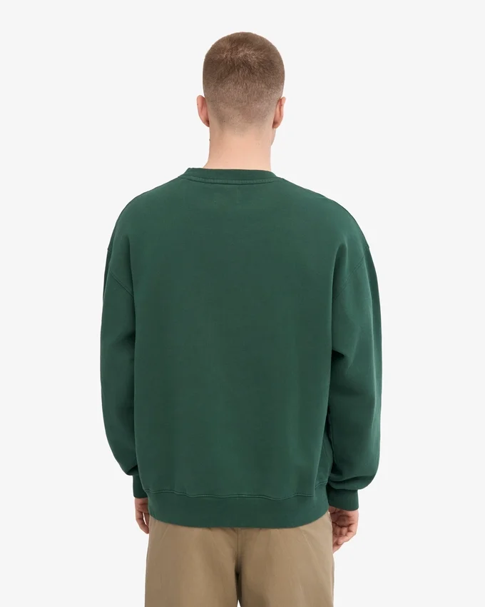 Bio-Oversize-Pullover – Smaragdgrün