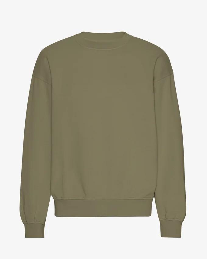 Bio-Oversize-Pullover – Staubiges Oliv