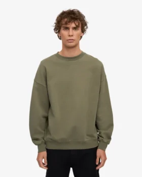 Bio-Oversize-Pullover – Staubiges Oliv