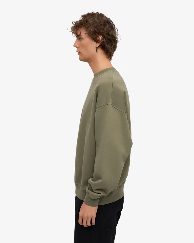 Bio-Oversize-Pullover – Staubiges Oliv