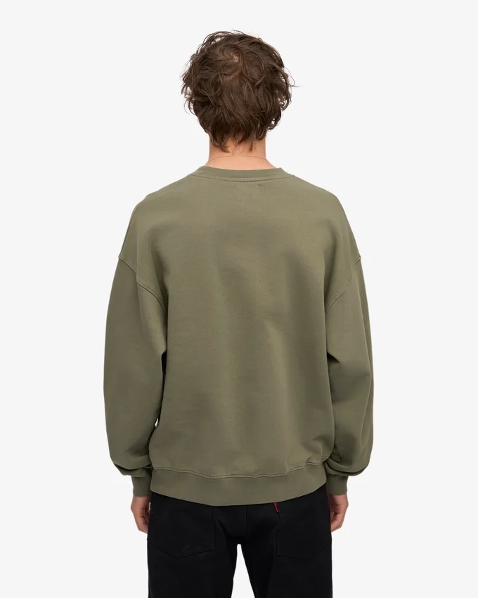Bio-Oversize-Pullover – Staubiges Oliv