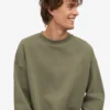 Bio-Oversize-Pullover – Staubiges Oliv