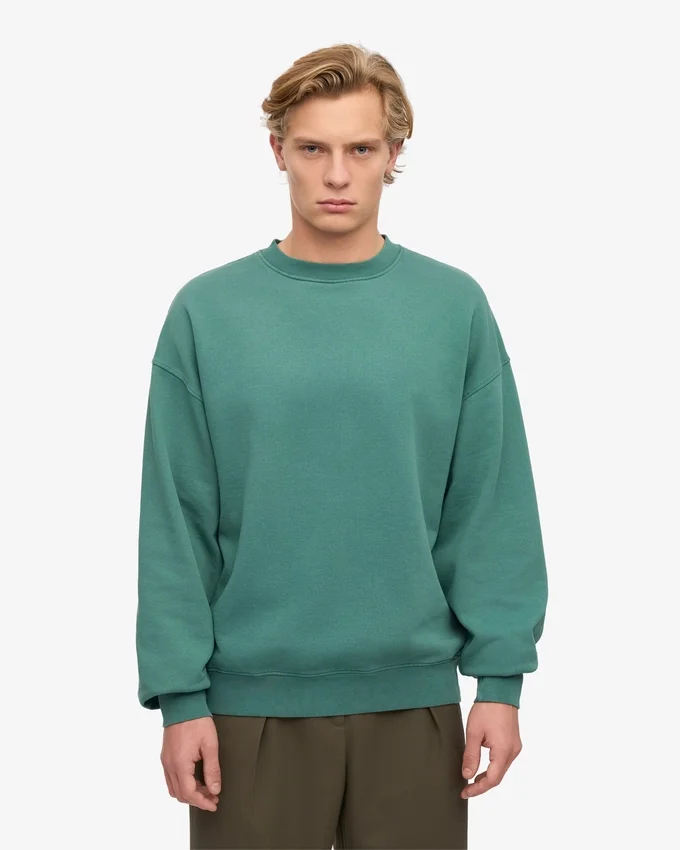Bio-Oversize-Rundhals-Shirt – Kieferngrün